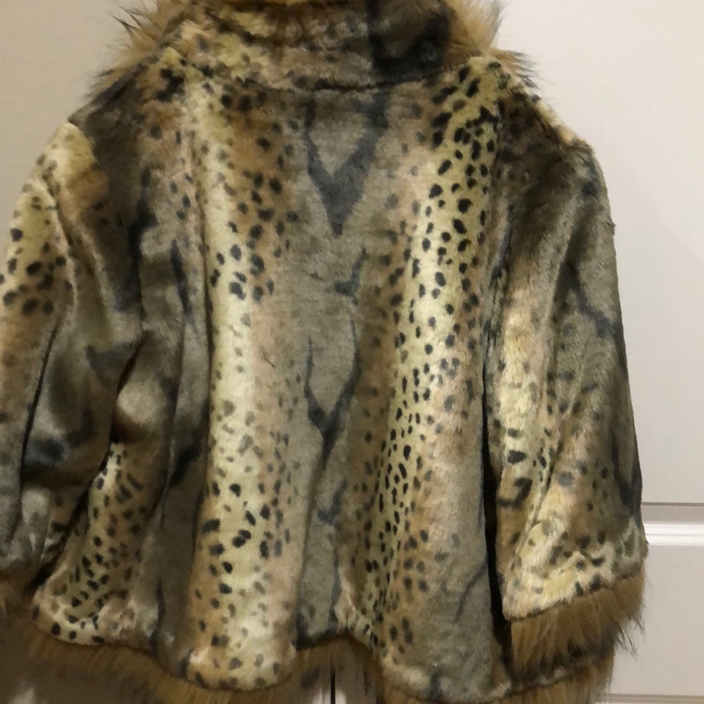 Animal print faux jacket
